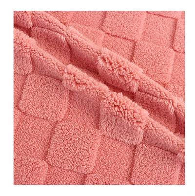 Periksa Kain Jacquard Domba Sherpa