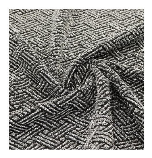 Kain Rajutan Kerawang Jacquard