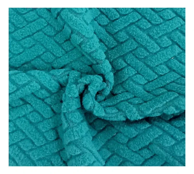 Jacquard   Polar   Fleece   Drop-jarum   Fabric   Polar   Fleece