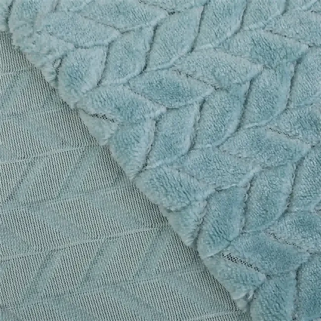 Kain Flanel Jacquard Daun