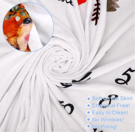 100% polyester Milestone Baby Blanket