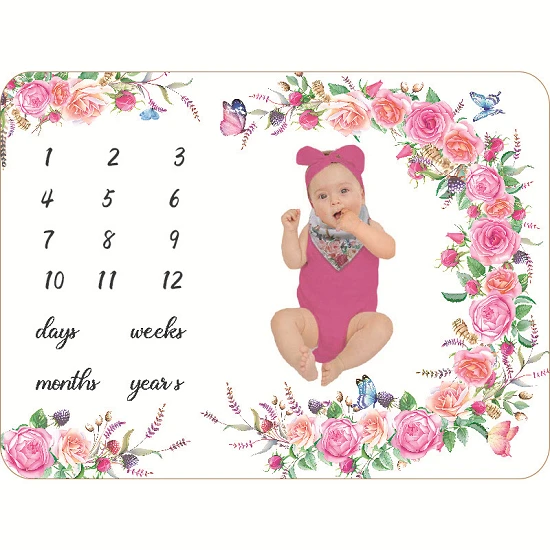 Selimut Bayi Flanel Milestone