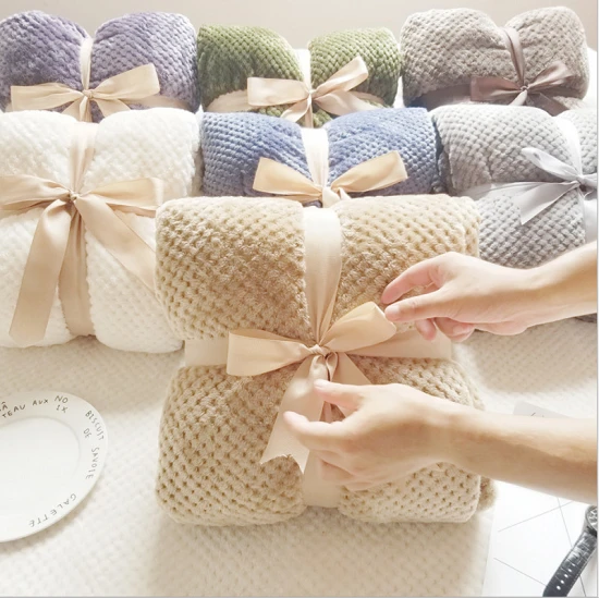 Selimut Flanel Jacquard Cek Nanas