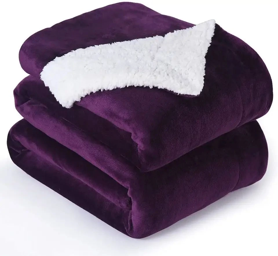 Selimut Sherpa Ungu