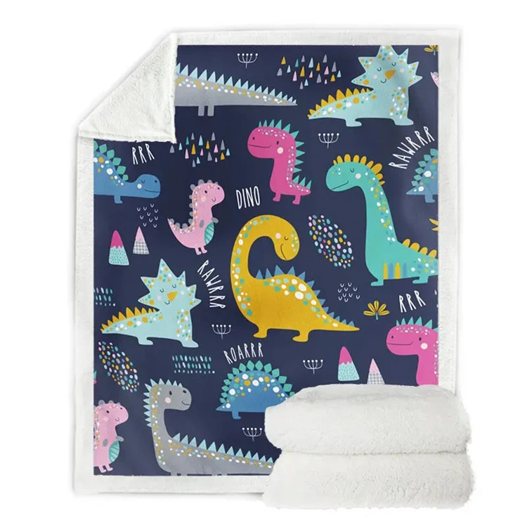 Tema Lempar Hewan Sherpa Blankeket