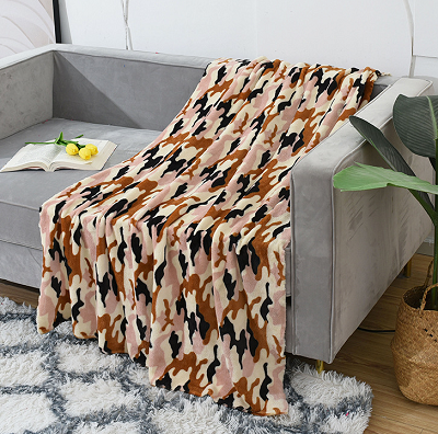 100 persen poliester Kain Flanel Kamuflase