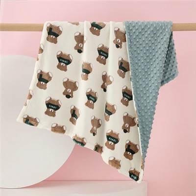 Selimut Minky Dots Lapisan Ganda