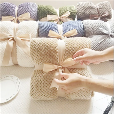 Selimut Flanel Jacquard Cek Nanas