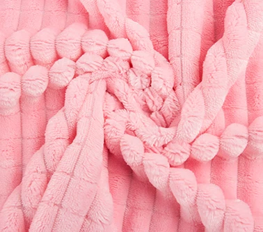 Kain bulu flanel strip untuk selimut