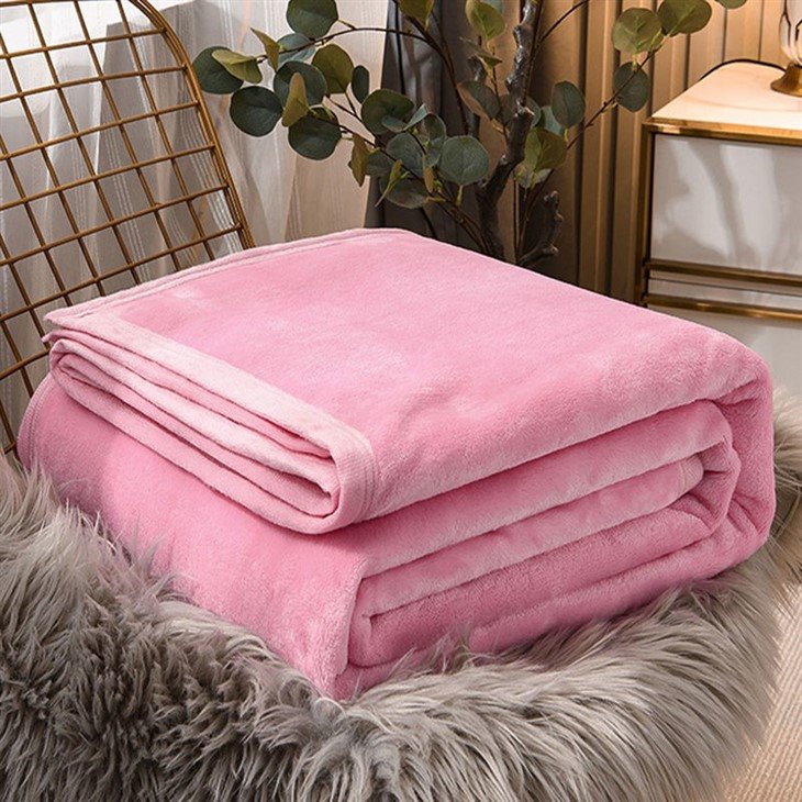 pink coral fleece blanket