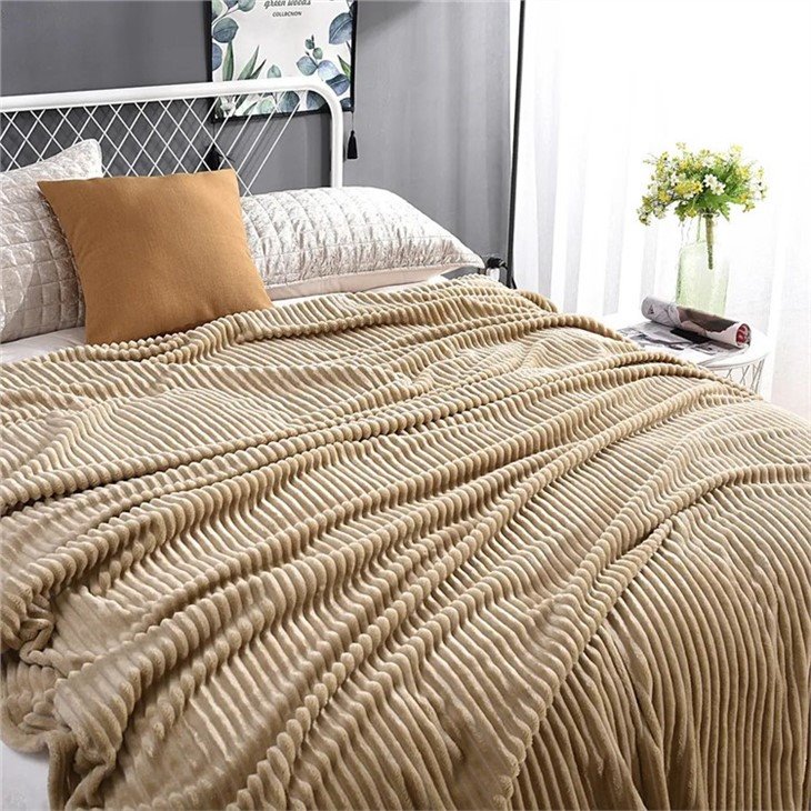 Solid Strip Flannel Blankets quotation