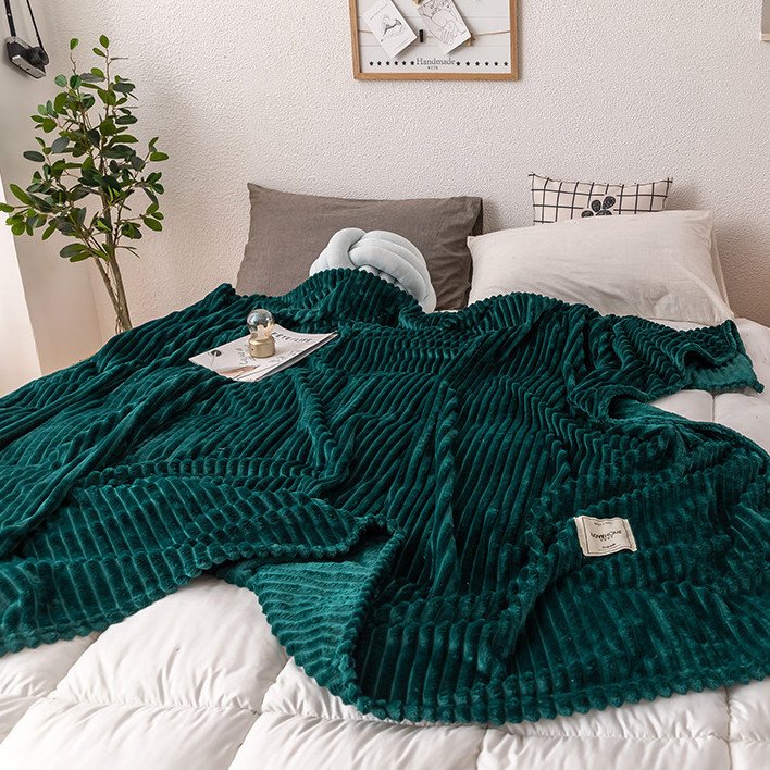 Selimut Lempar Teal Dan Coral