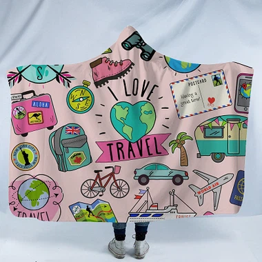 Selimut hoodie sisi ganda