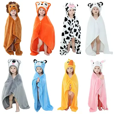 Selimut hoodie flanel untuk anak -anak